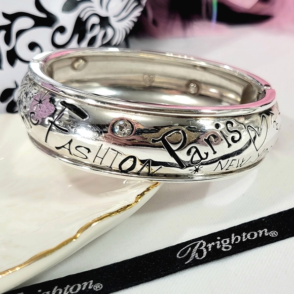 Brighton Silver Bracelet with Black Accents - Picture 1 of 8